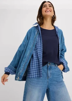 bonprix Shirts & Tops|Basics^Langarmshirt (2er Pack) dunkelblau/senfgelb