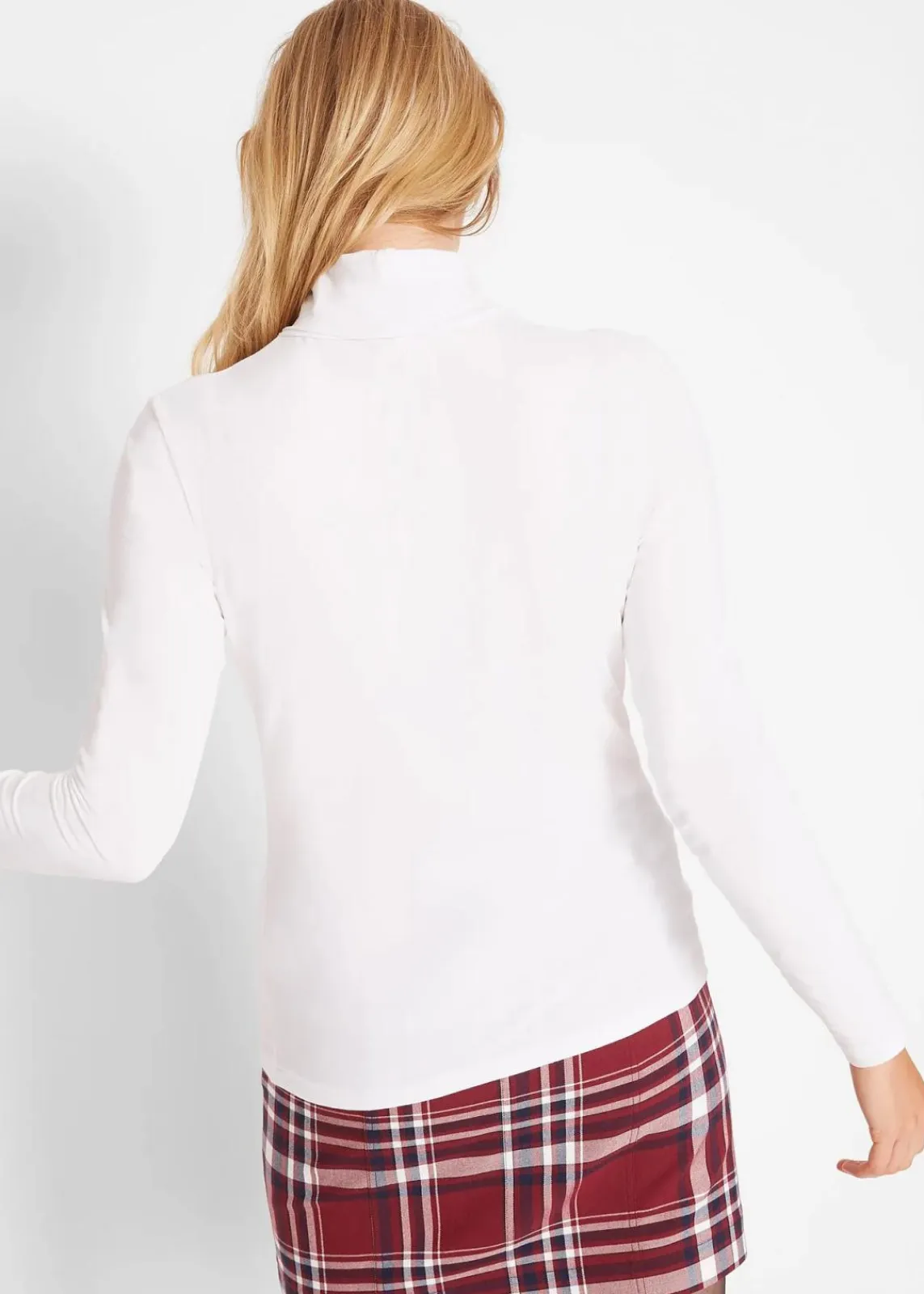 bonprix Shirts & Tops|Basics^Langarmshirt mit reiner Bio-Baumwolle weiss