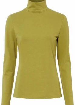 bonprix Shirts & Tops|Basics^Langarmshirt mit reiner Bio-Baumwolle goldoliv