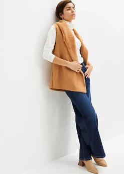 bonprix Shirts & Tops|Basics^Langarmshirt mit reiner Bio-Baumwolle wollweiß