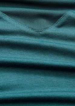 bonprix Shirts & Tops^Langarmshirt mit Mesh petrolgrün