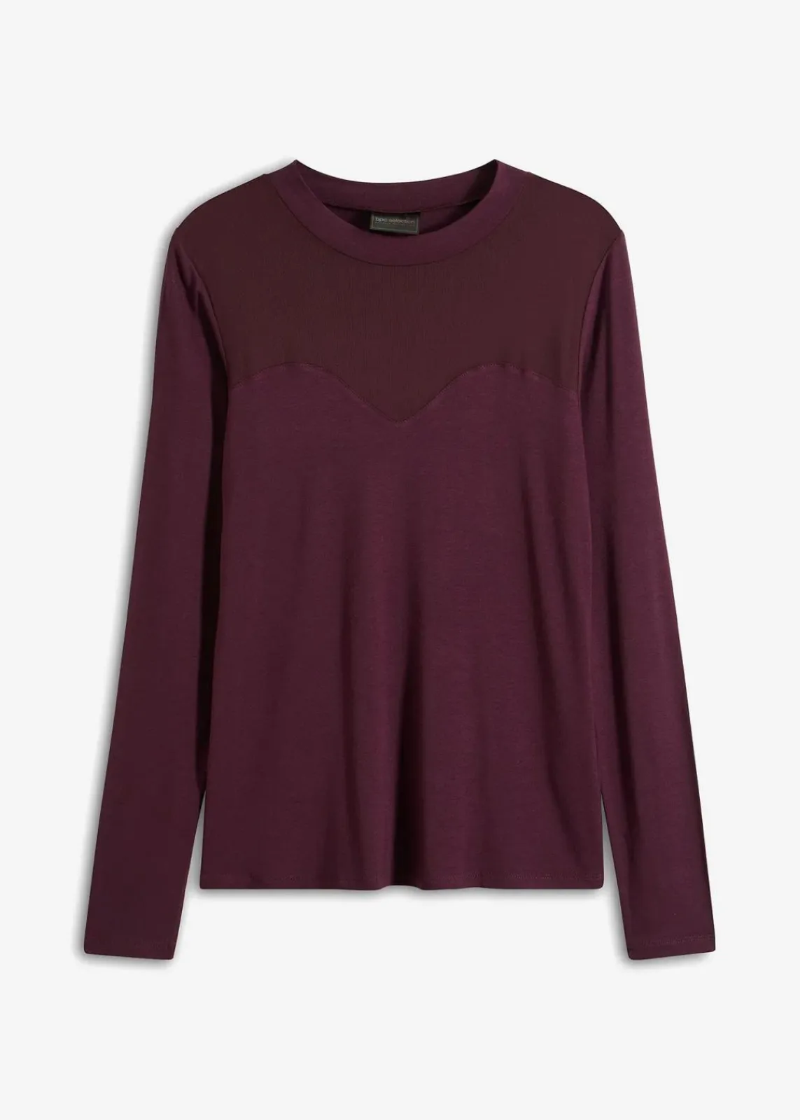 bonprix Shirts & Tops^Langarmshirt mit Mesh weinrot