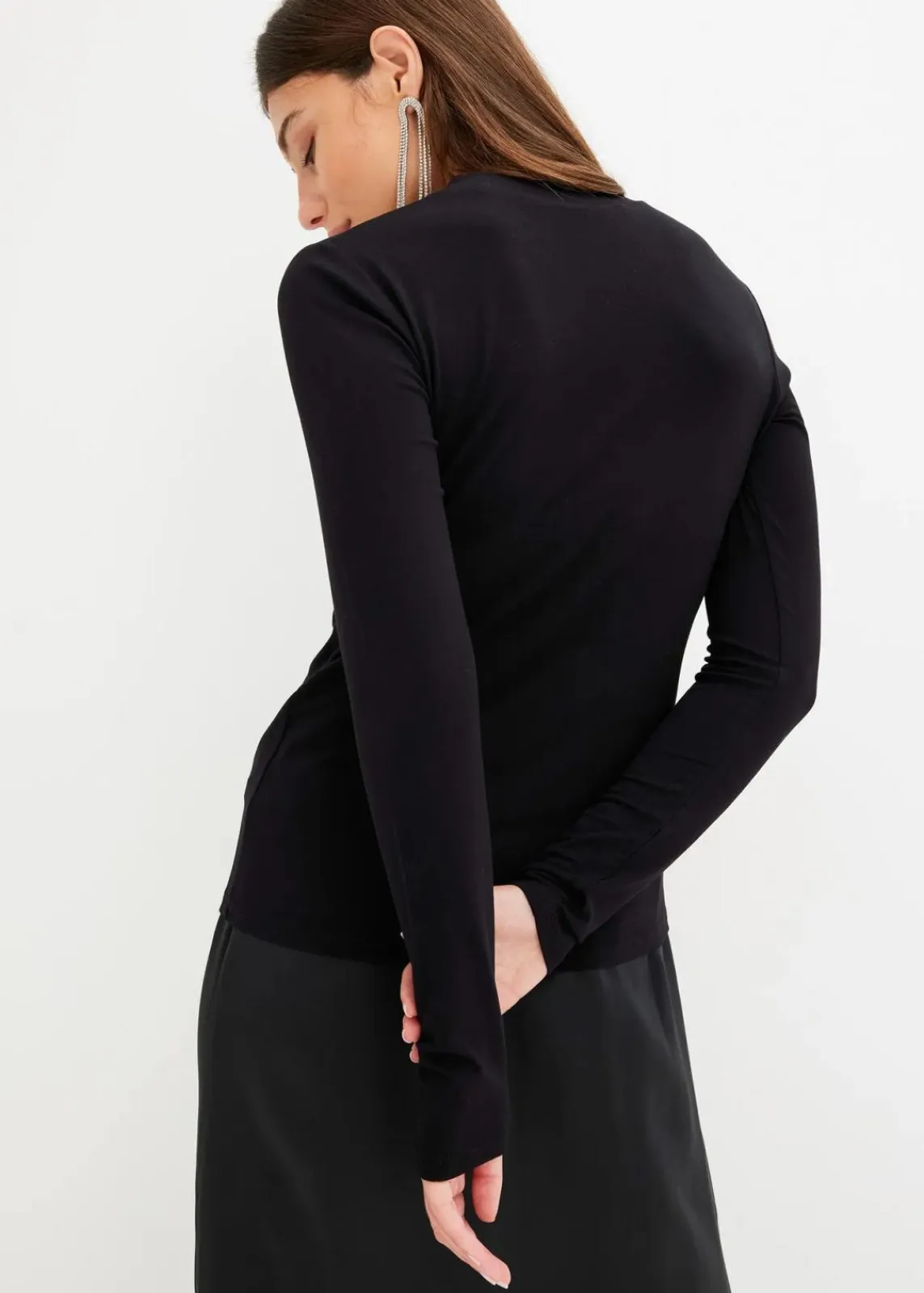bonprix Shirts & Tops^Langarmshirt mit Mesh schwarz