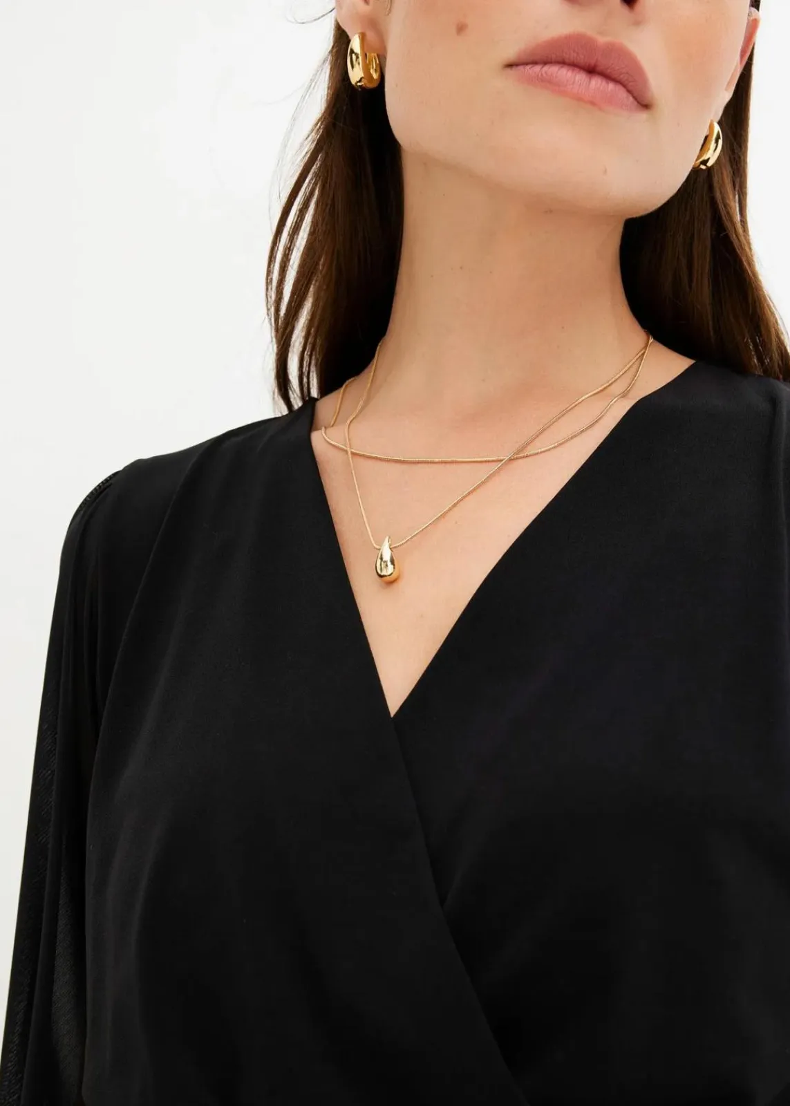 bonprix Nachhaltigere Materialien|Shirts & Tops^Langarmshirt mit Mesh schwarz