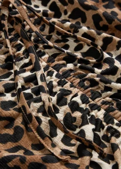 bonprix Shirts & Tops^Langarmshirt mit Raff-Details natur/schwarz/braun/dunkelcognac/camel leo bedruckt