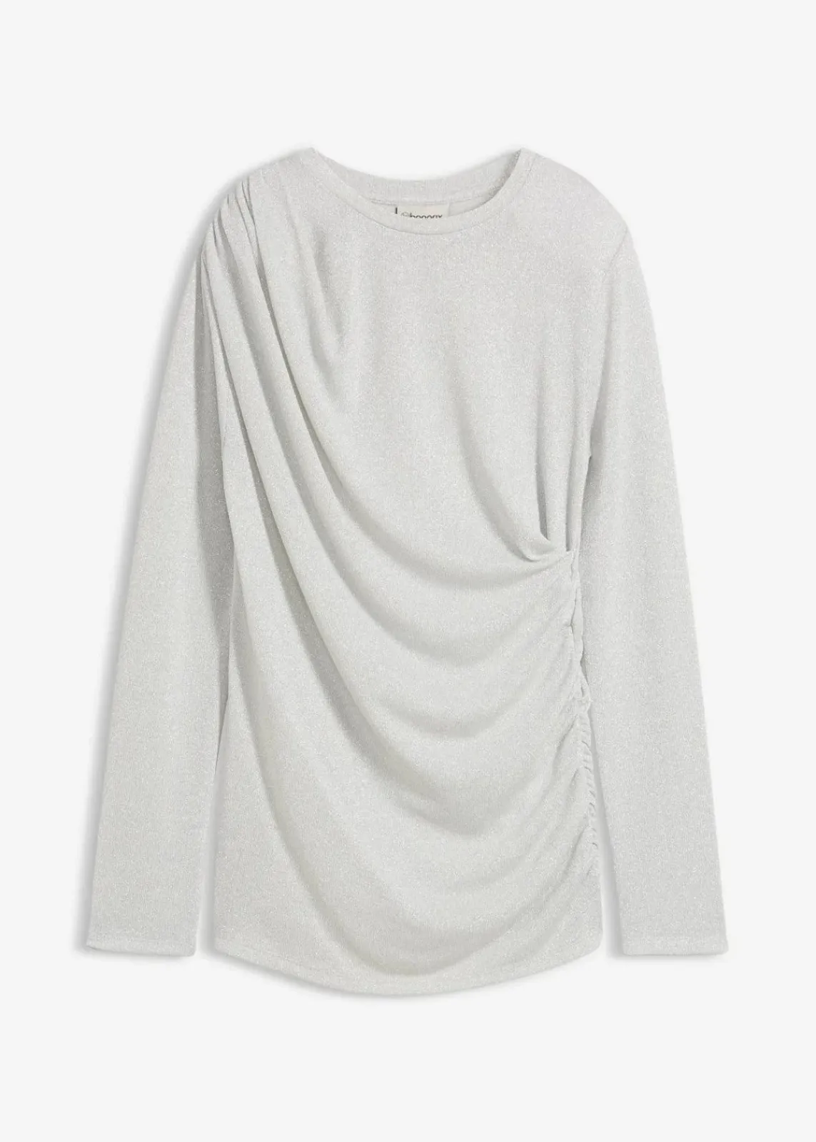 bonprix Shirts & Tops^Langarmshirt mit Raffungen silber