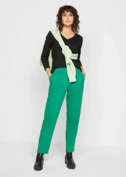 bonprix Shirts & Tops|Basics^Langarmshirt mit reiner Bio-Baumwolle schwarz