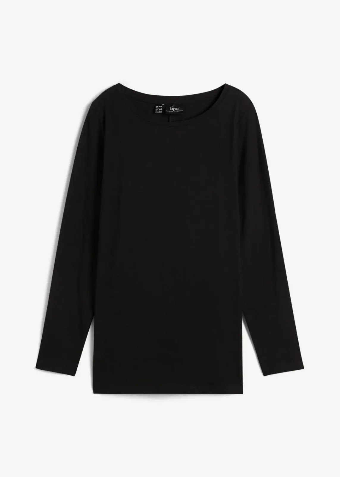 bonprix Bekleidung·Röcke|Nachhaltigere Materialien^Langarm-Shirt mit reiner Bio-Baumwolle schwarz