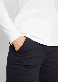 bonprix Bekleidung·Röcke|Basics^Langarmshirt mit reiner Bio-Baumwolle weiß