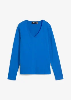 bonprix Shirts & Tops|Basics^Langarmshirt mit reiner Bio-Baumwolle arktikblau