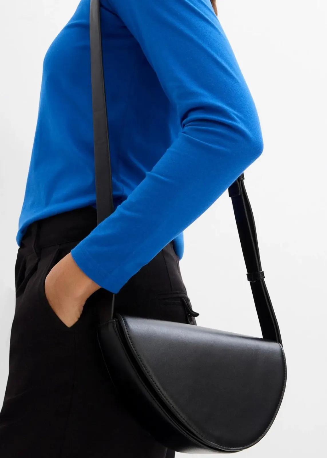 bonprix Shirts & Tops|Basics^Langarmshirt mit reiner Bio-Baumwolle arktikblau
