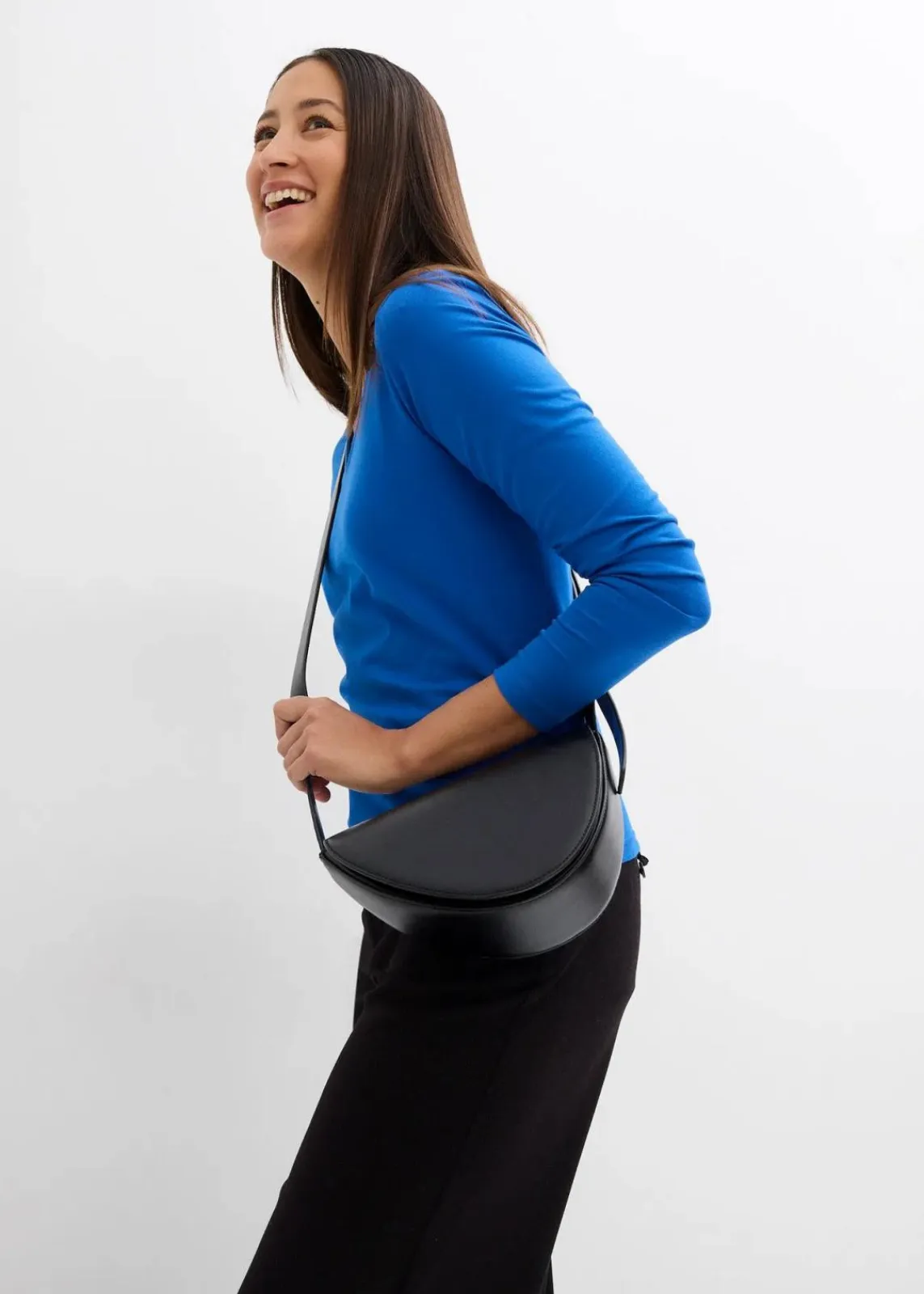 bonprix Shirts & Tops|Basics^Langarmshirt mit reiner Bio-Baumwolle arktikblau