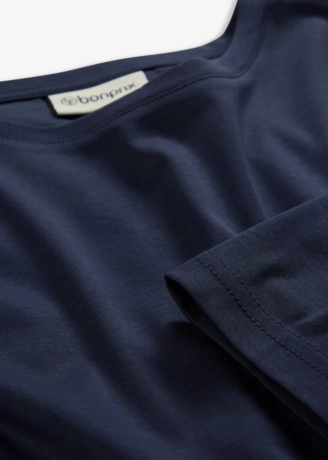 bonprix Premium|Shirts & Tops^Langarmshirt mit Seidenanteil dunkelblau