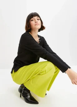 bonprix Shirts & Tops^Langarmshirt mit Ösen schwarz