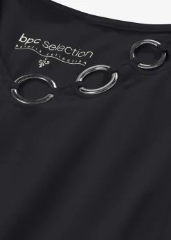 bonprix Shirts & Tops^Langarmshirt mit Ösen schwarz