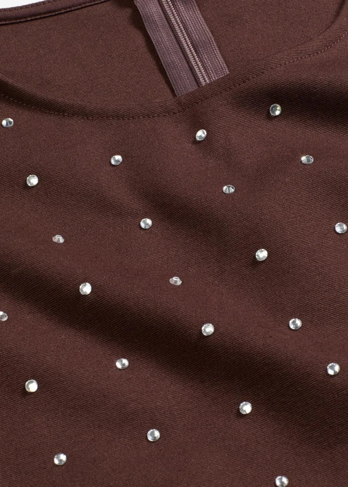 bonprix Shirts & Tops^Langarmshirt mit Strass-Applikation dunkelbraun