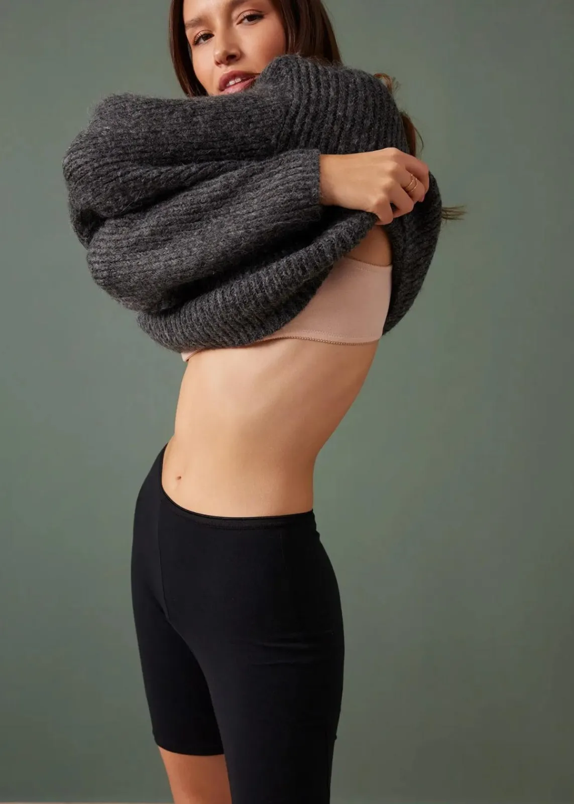 bonprix Wäsche·Baumwollunterwäsche|Wäsche·Höschen^Lange Damen Boxer mit Bio-Baumwolle (4er Pack) schwarz+mattbeige