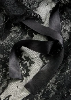 bonprix Wäsche·Dessous|Wäsche·Bademäntel^Langer Kimono schwarz