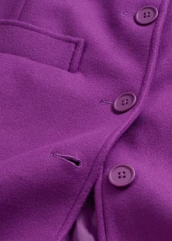 bonprix Jacken & Mäntel|Bekleidung·Hosen^Langer Mantel in Wolloptik tiefviolett