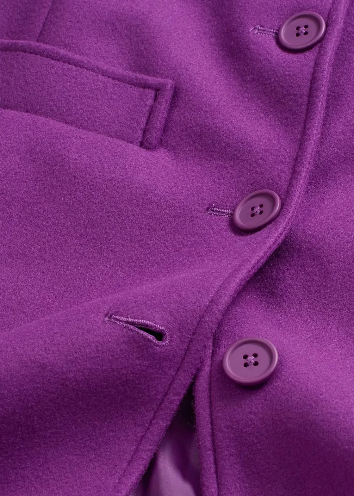 bonprix Jacken & Mäntel|Bekleidung·Hosen^Langer Mantel in Wolloptik tiefviolett