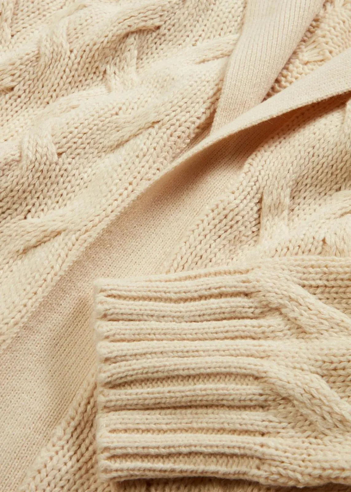 bonprix Bekleidung·Umstandsmode|Pullover & Strickjacken^Langer Strickmantel aus Zopfstrick kieselbeige