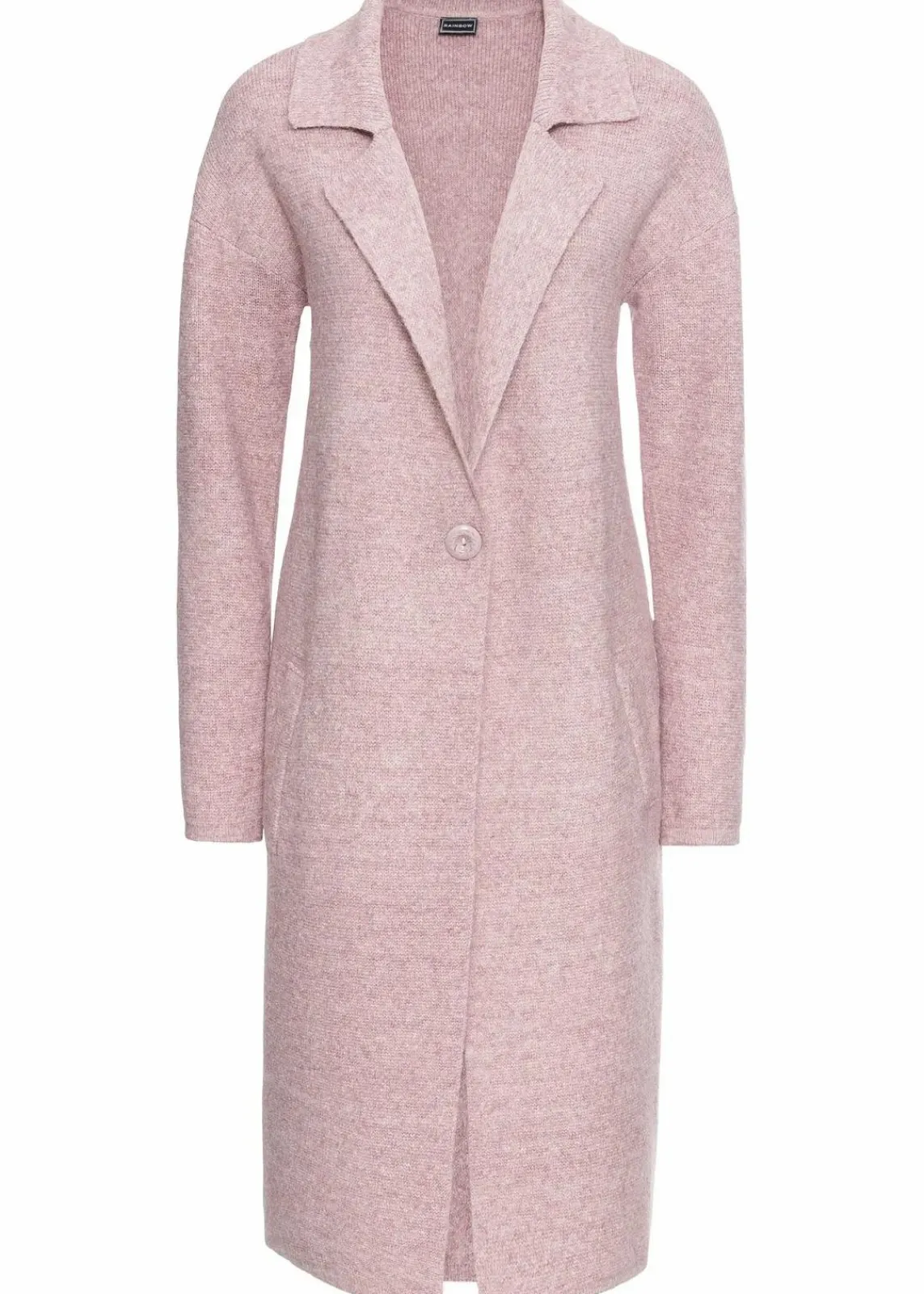 bonprix Bekleidung·Umstandsmode|Strickmode^Langer Strickmantel im Loose Fit rosa meliert