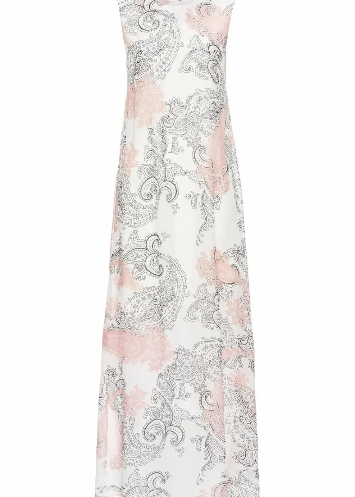 bonprix Kleider|Bekleidung·Pullover & Strickjacken^Langes Chiffonkleid wollweiß paisley