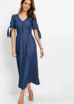 bonprix Kleider^Langes Jeanskleid blue stone