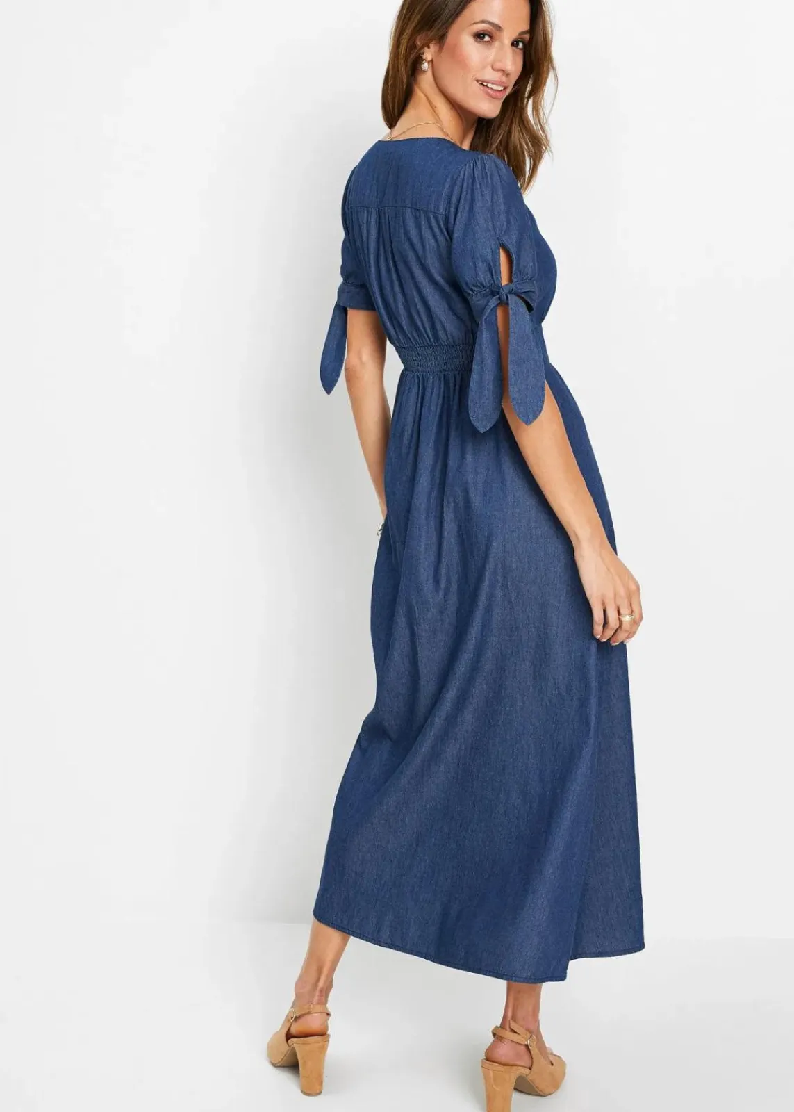 bonprix Kleider^Langes Jeanskleid blue stone