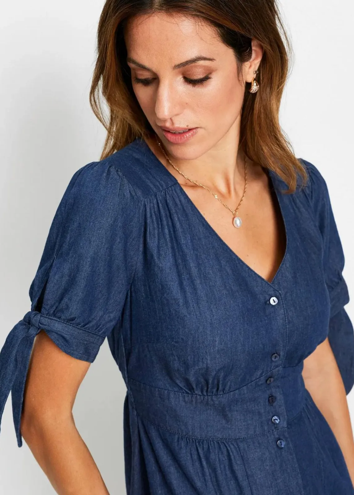 bonprix Kleider^Langes Jeanskleid blue stone