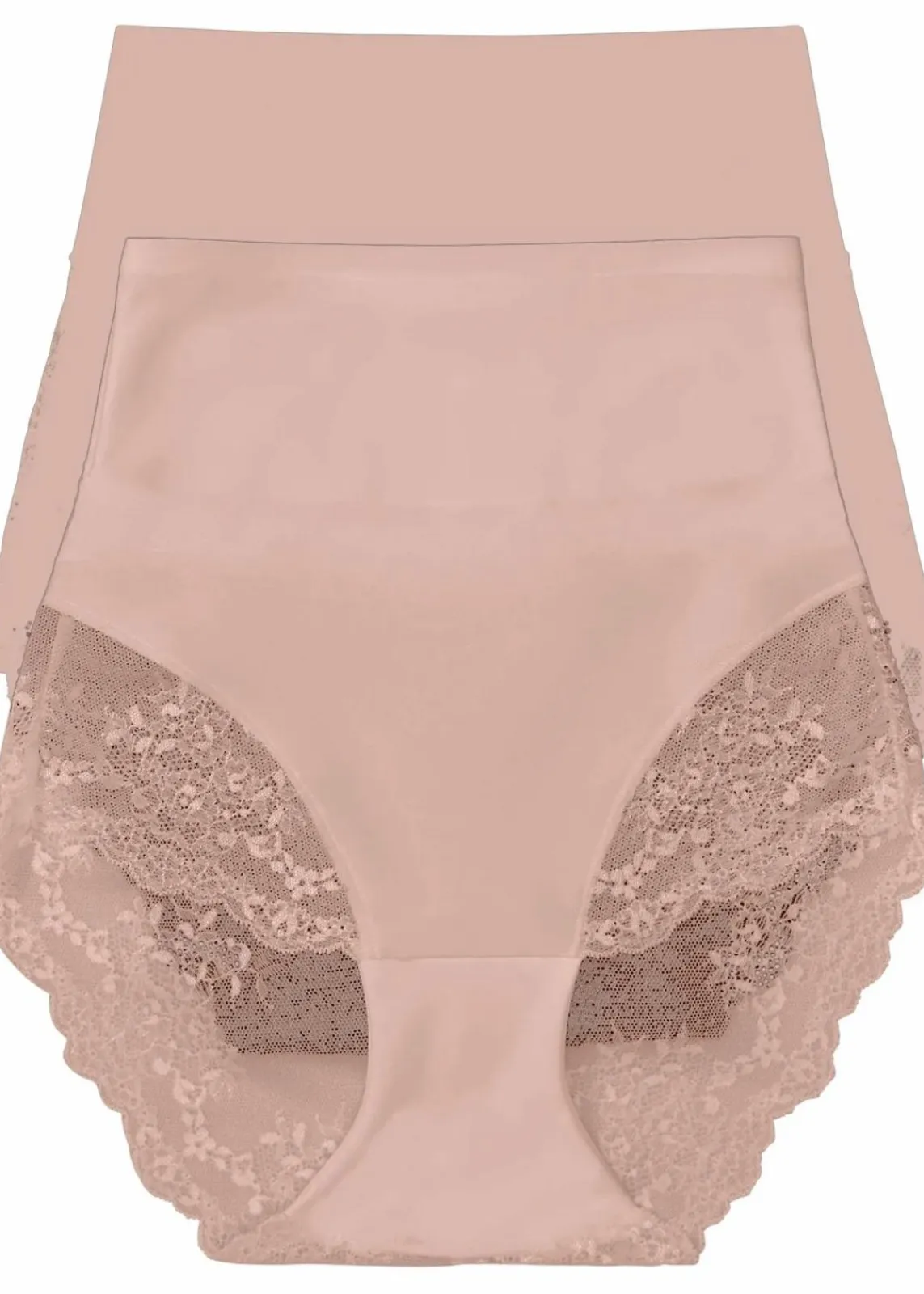 bonprix Wäsche·Shapewear|Wäsche·Höschen^Lasercut Shape Panty mit mittlerer Formkraft (2er Pack) 2x mattbeige
