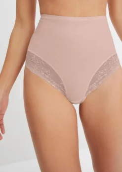 bonprix Wäsche·Shapewear|Wäsche·Höschen^Lasercut Shape Panty mit ​mittlerer Formkraft (2er Pack) 2x mattbeige