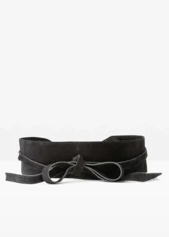 bonprix Gürtel|Schuhe & Accessoires In Spezialgrößen·Gürtel^Lederbindegürtel schwarz