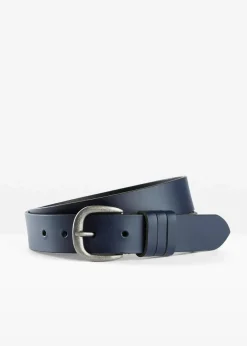 bonprix Gürtel|Schuhe & Accessoires In Spezialgrößen·Gürtel^Ledergürtel dunkelblau