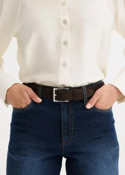 bonprix Accessoires|Gürtel^Ledergürtel dunkelbraun
