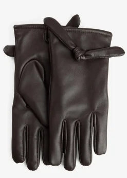 bonprix Handschuhe & Stulpen^Lederhandschuhe dunkelbraun
