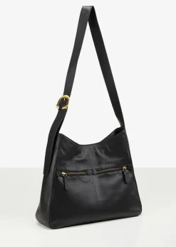bonprix Taschen^Lederhandtasche schwarz