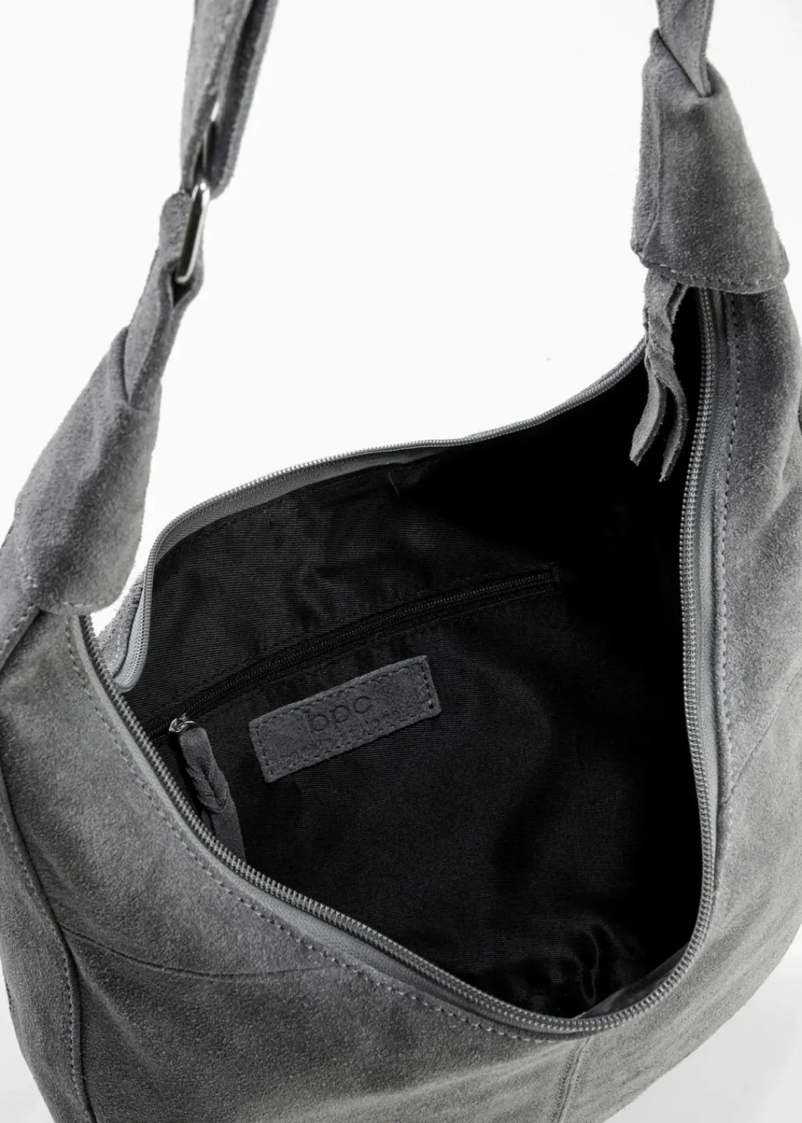 bonprix Taschen^Lederhandtasche grau