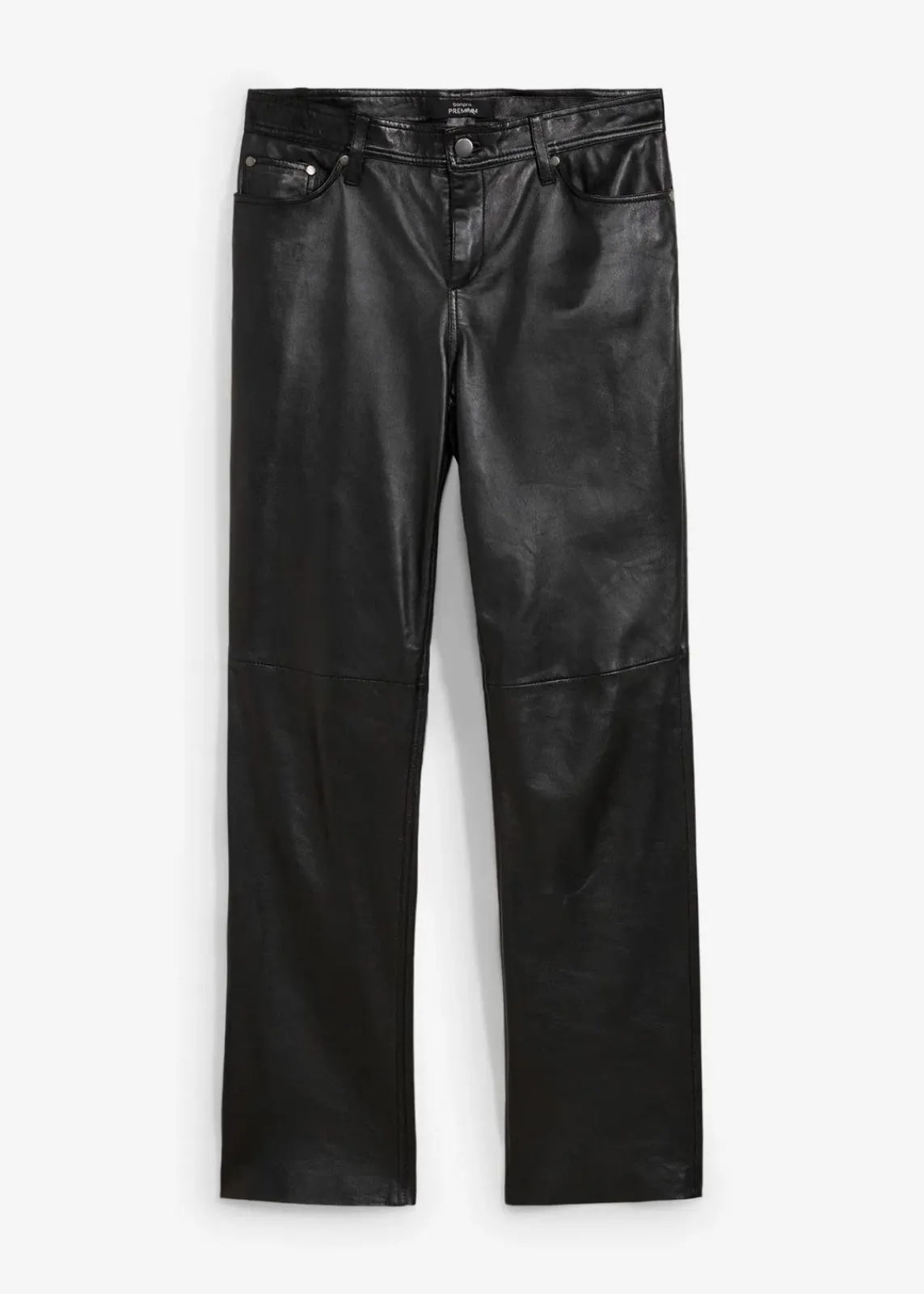bonprix Hosen|Premium^Lederhose aus Lammnappa schwarz