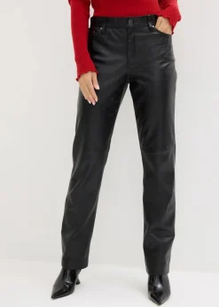 bonprix Hosen|Premium^Lederhose aus Lammnappa schwarz