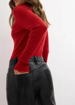 bonprix Hosen|Premium^Lederhose aus Lammnappa schwarz