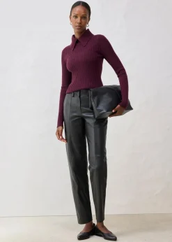 bonprix Bekleidung·Kleider|Premium^Lederhose aus Lammnappa schwarz