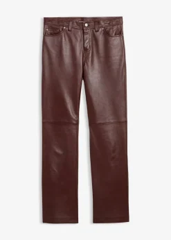 bonprix Bekleidung·Kleider|Premium^Lederhose aus Lammnappa kaffeebraun
