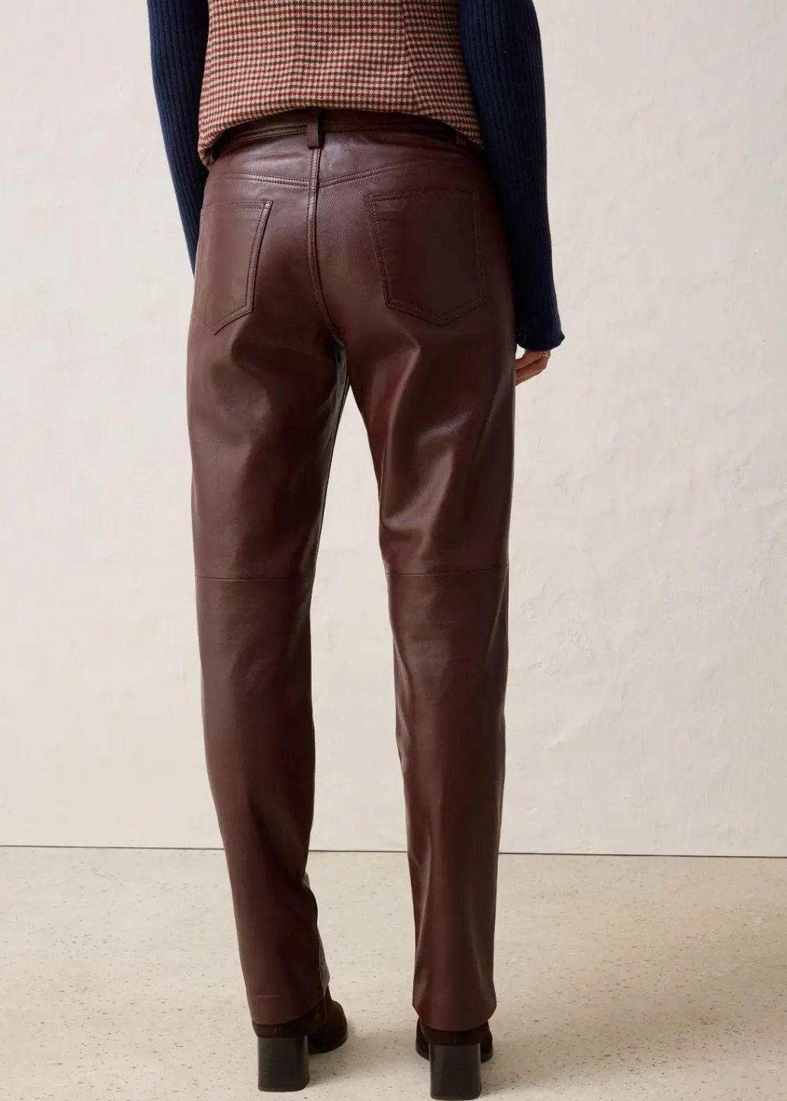 bonprix Bekleidung·Kleider|Premium^Lederhose aus Lammnappa kaffeebraun
