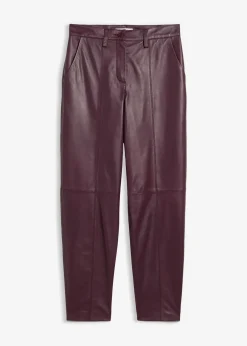 bonprix Bekleidung·Kleider|Premium^Lederhose aus Lammnappa weinrot
