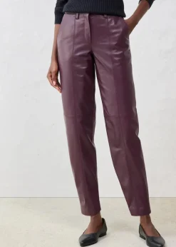 bonprix Bekleidung·Kleider|Premium^Lederhose aus Lammnappa weinrot
