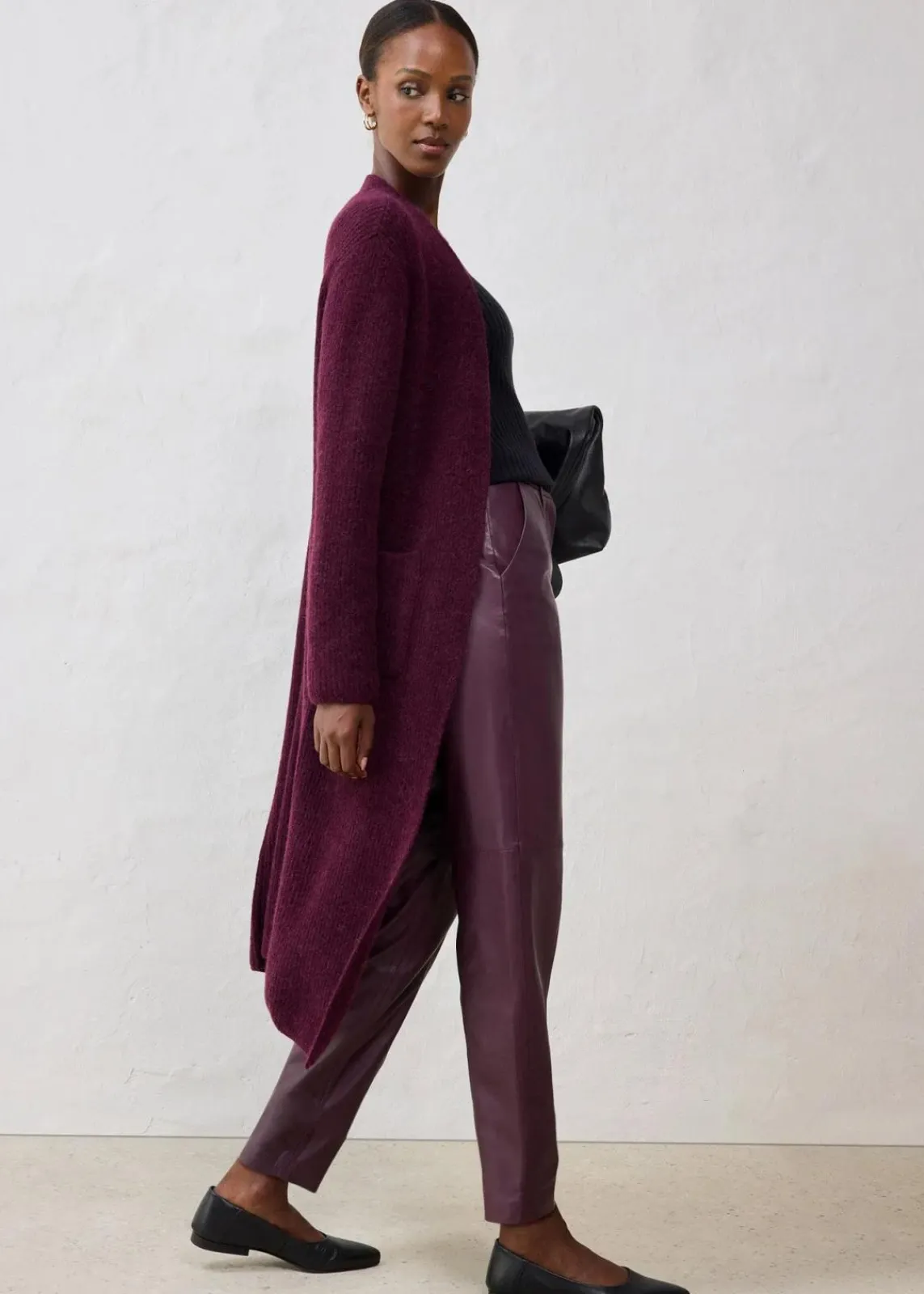 bonprix Bekleidung·Kleider|Premium^Lederhose aus Lammnappa weinrot