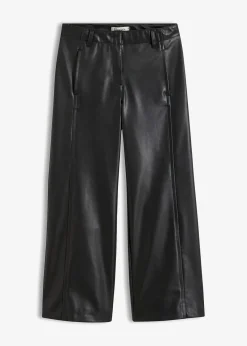 bonprix Bekleidung·Kleider|Hosen^Lederimitat Culotte schwarz