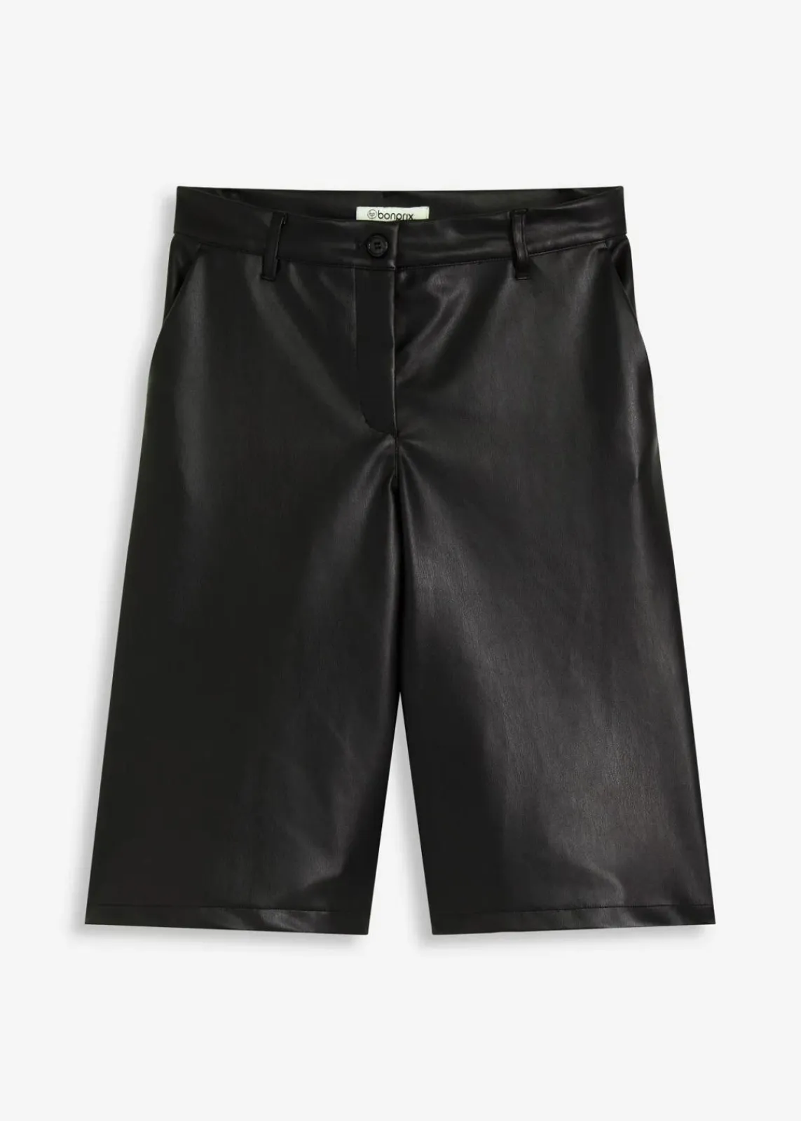 bonprix Hosen|Shorts^Lederimitat-Bermuda schwarz