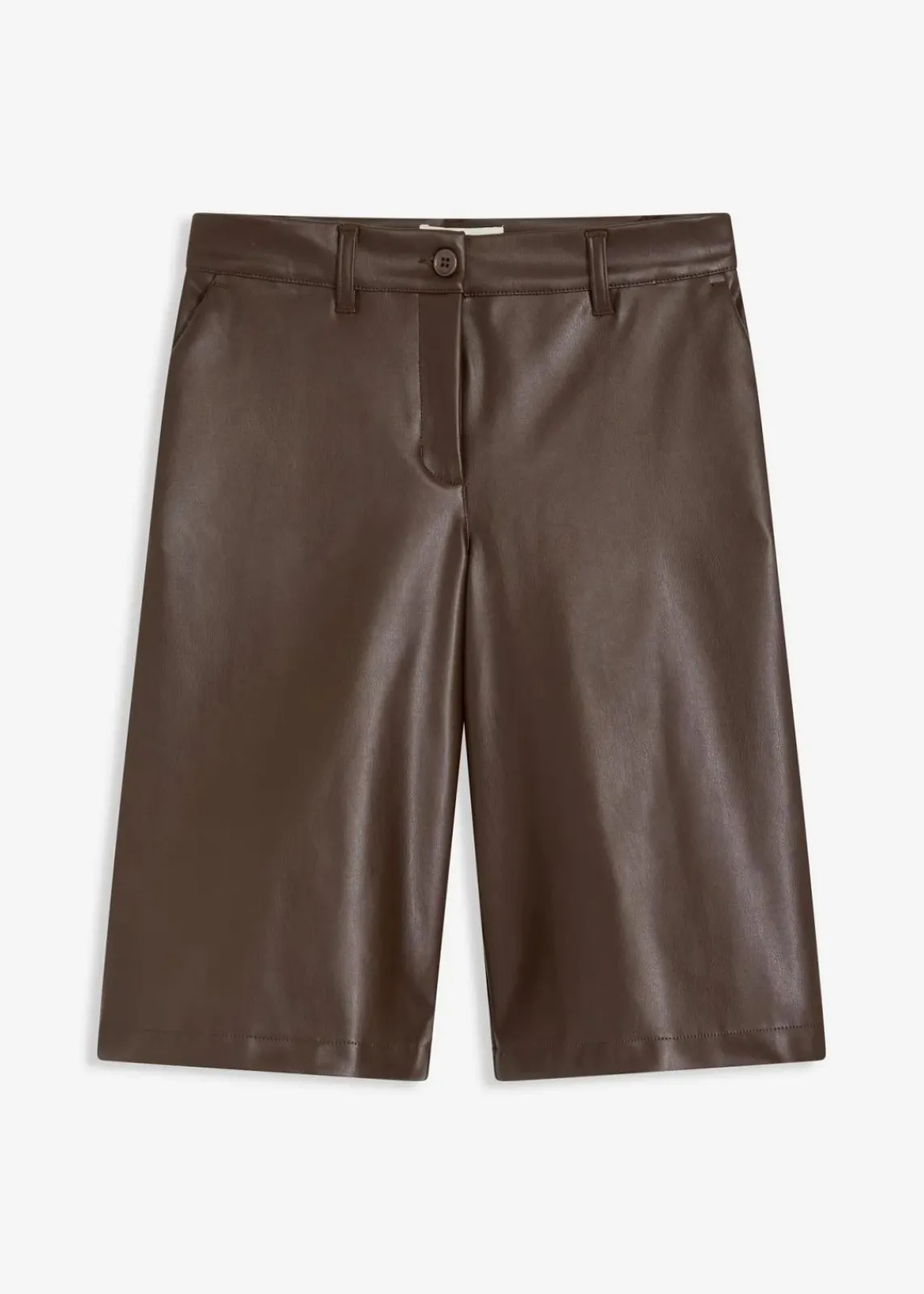 bonprix Bekleidung·Outdoorbekleidung|Bekleidung·Kleider^Lederimitat-Bermuda dunkelbraun